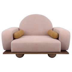 Fauteuil Beice rose pastel