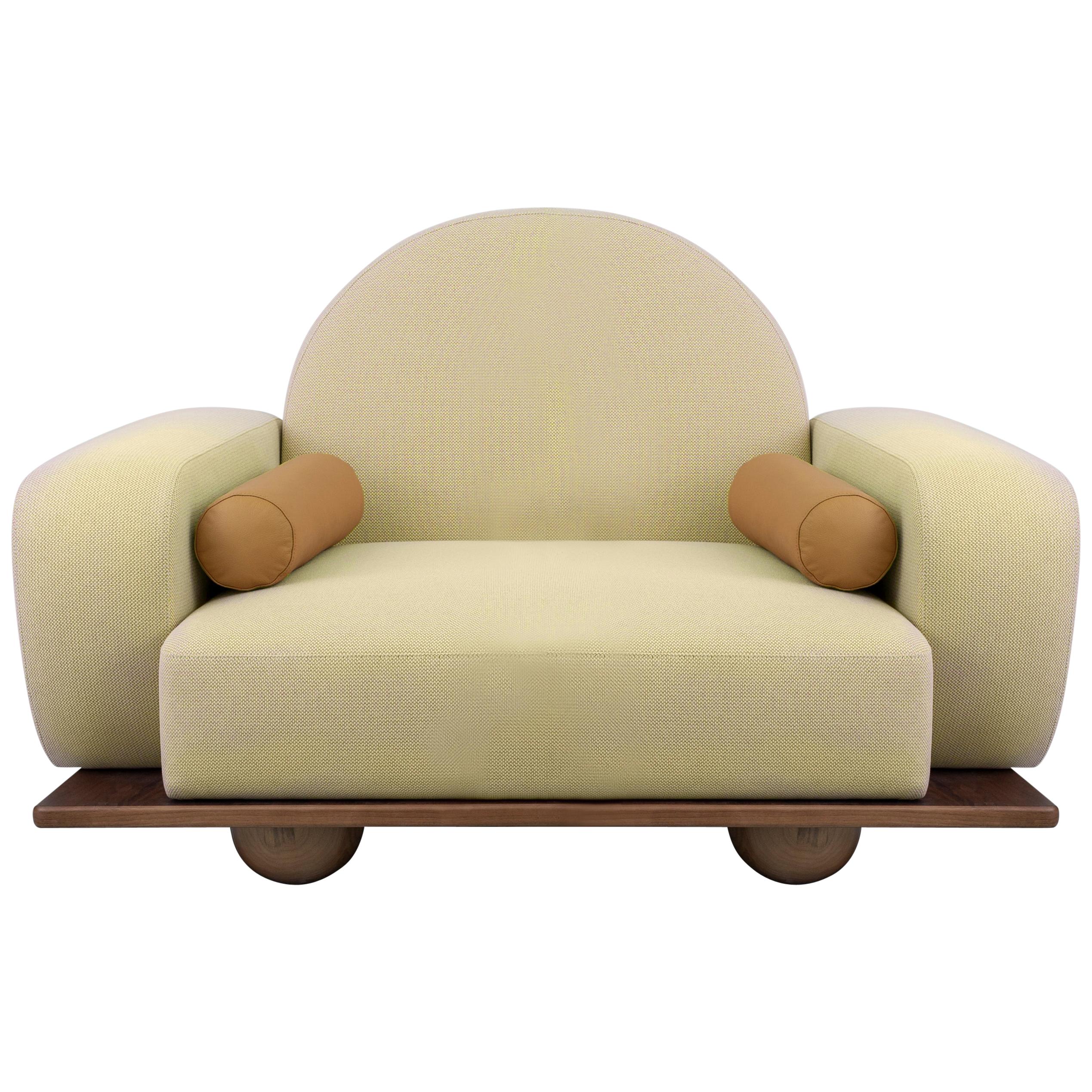 Beice Armchair Pastel Yellow For Sale
