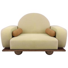 Fauteuil Beice jaune pastel