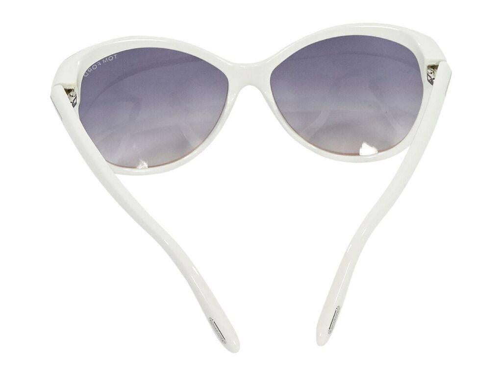 Gray Beige & White Tom Ford Cateye Sunglasses