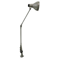 Beige 2-Arm Metal Vintage Industrial Machinist Work Desk Light by Rademacher