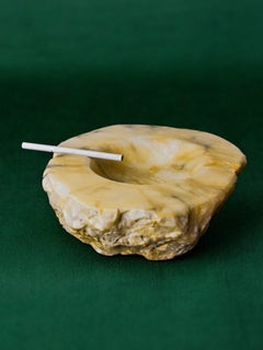 Beige Alabaster ashtray by Romano Bianchi, Italy, 1970's