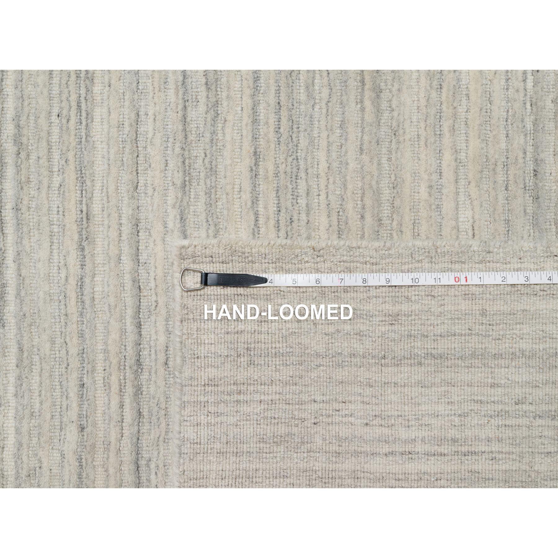 Beige All Wool Modern Design Hand Loomed Thick and Plush Oversized Oriental Rug For Sale 5