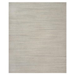 Tapis oriental surdimensionné beige entièrement en laine, au design moderne, tissé à la main, épais et pelucheux