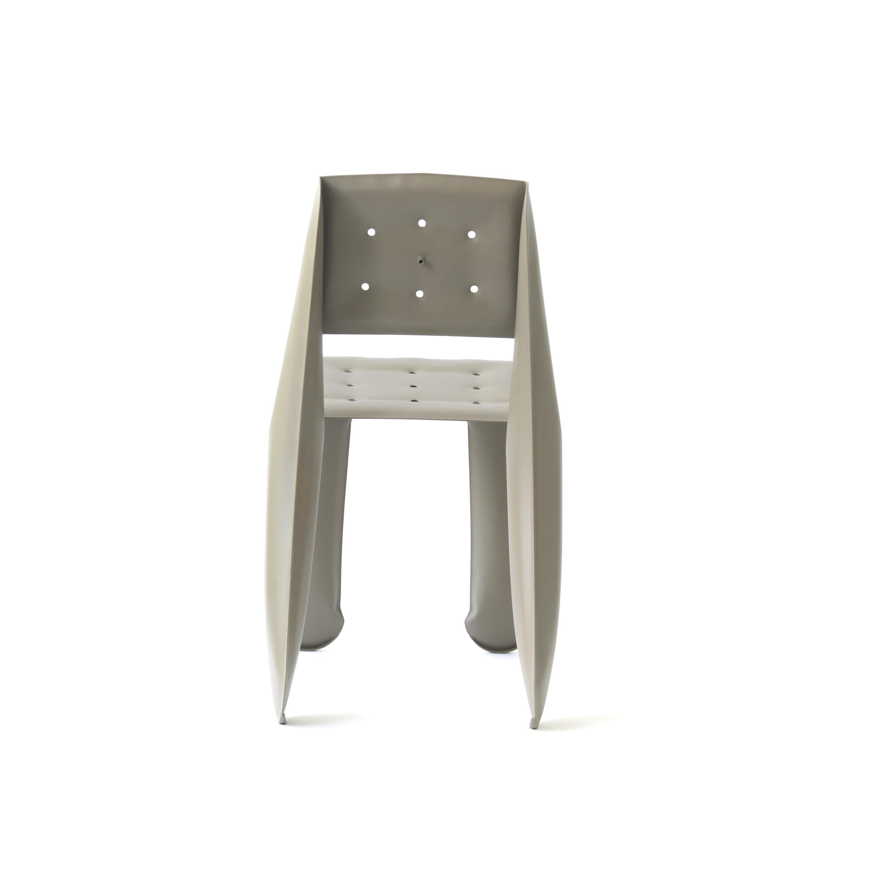 Powder-Coated Beige Aluminum Chippensteel 0.5 Sculptural Chair by Zieta For Sale