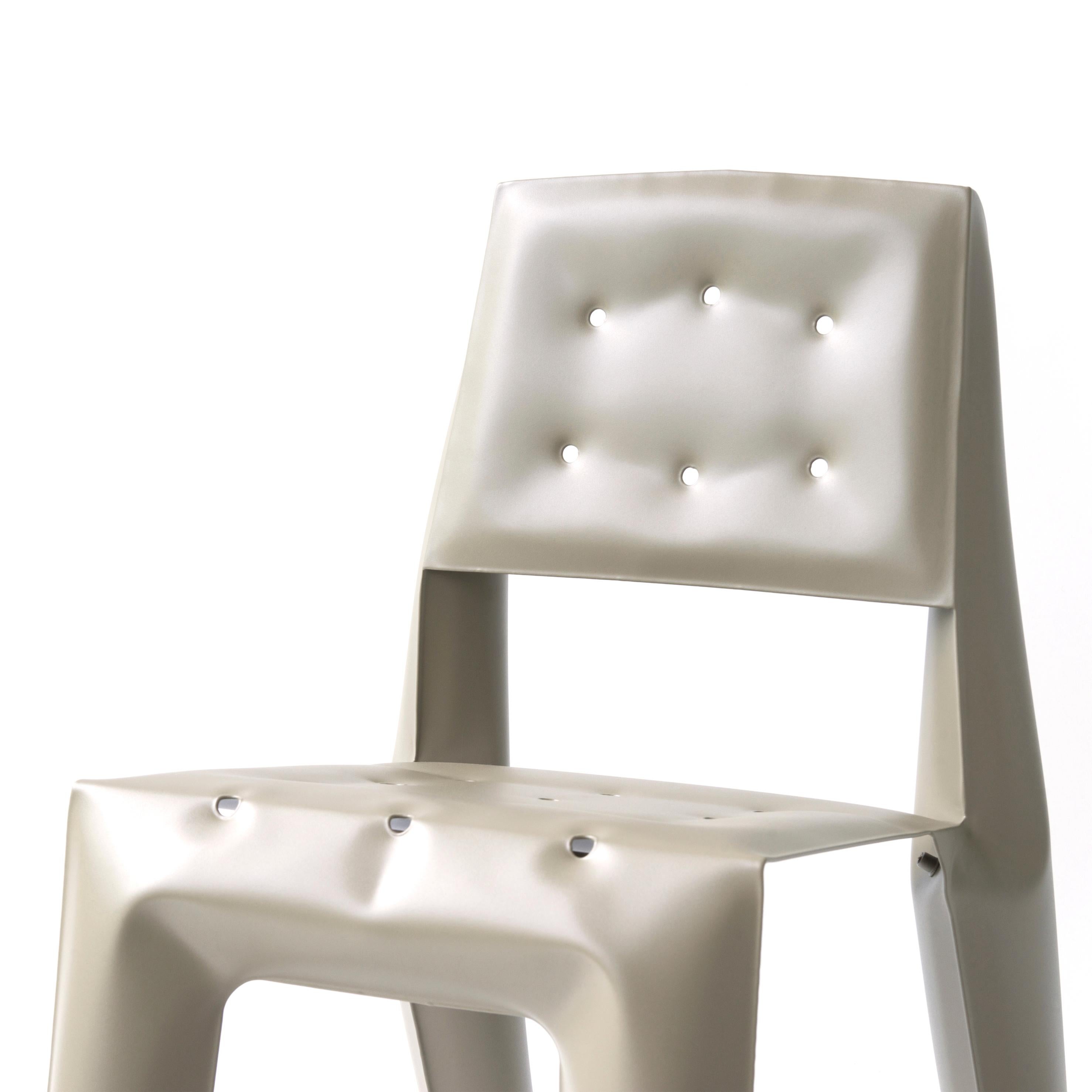 Contemporary Beige Aluminum Chippensteel 0.5 Sculptural Chair by Zieta For Sale