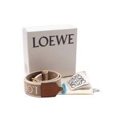 Beige Anagram Loop Jacqaurd Bag Strap
