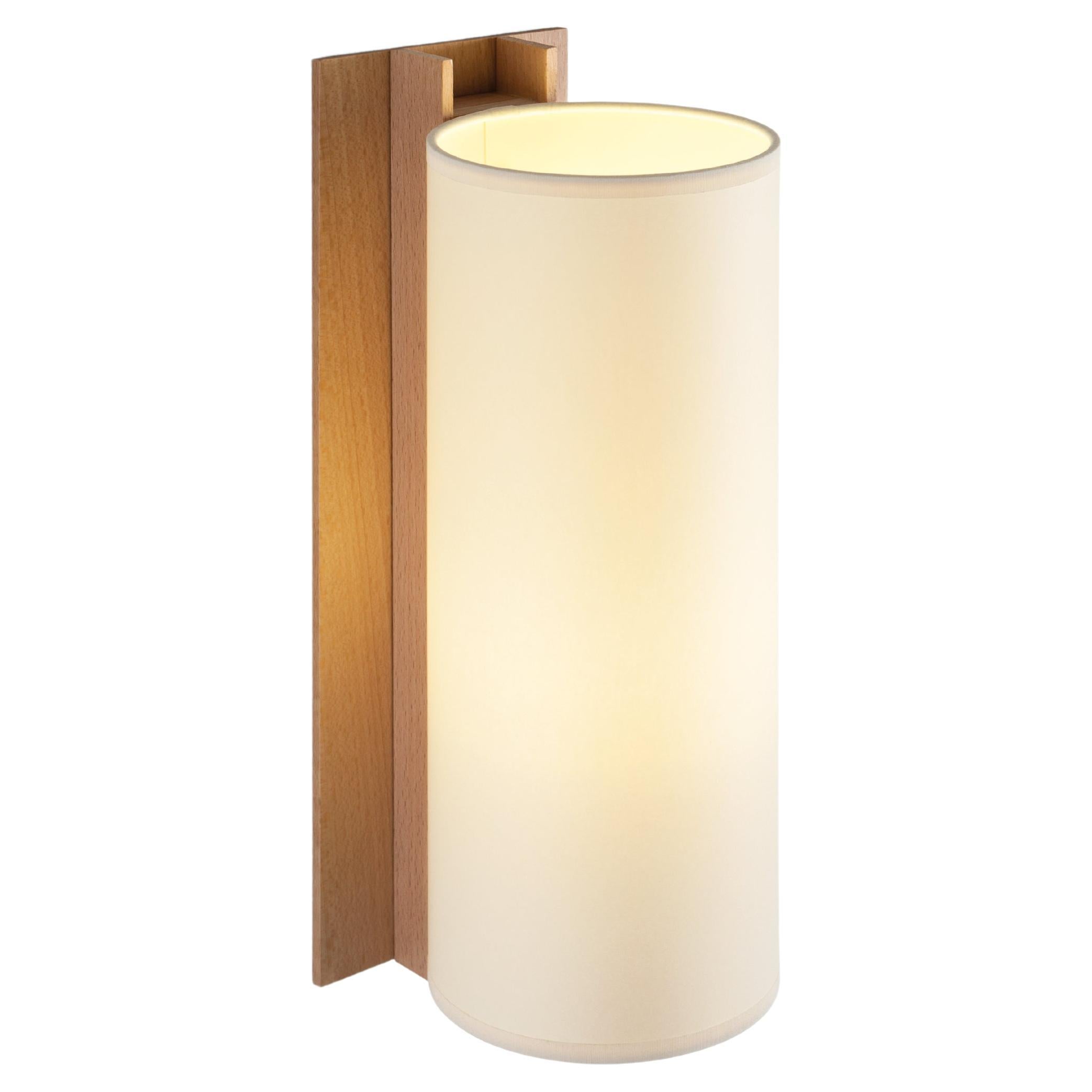 Beige and Beech TMM Largo Wall Lamp by Miguel Milá For Sale