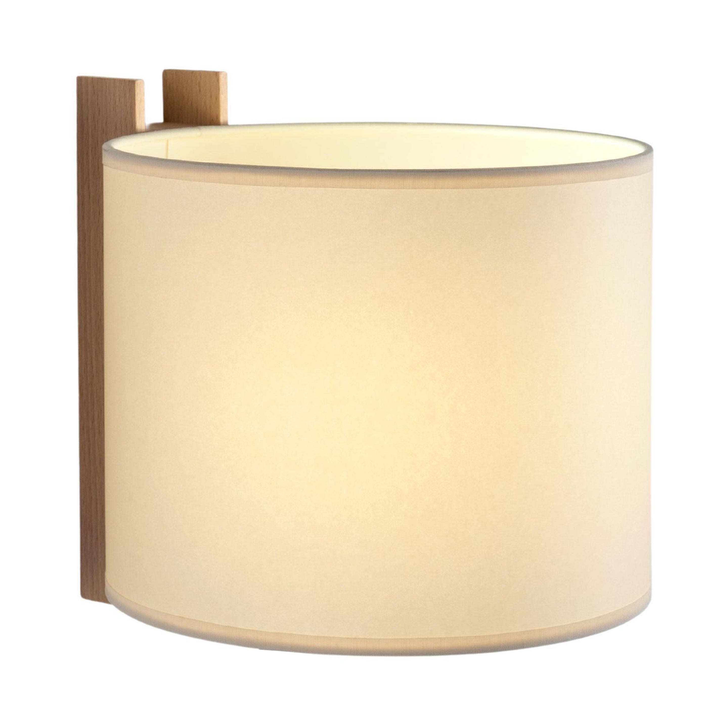 Lampada da parete scultorea in beige e Wood TMM Corto di Miguel Milá