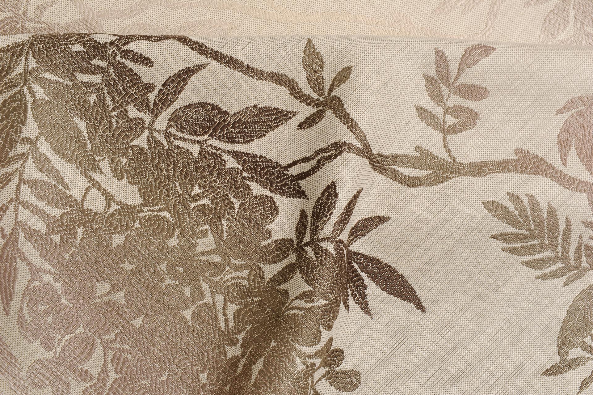 Cotton Beige and Brown Textile Fabric Remnant by Luciano Marcato: Make an OFFER For Sale