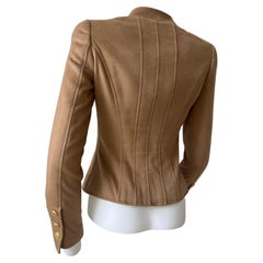 Beige and Gold Cashmere Officer's Vintage Chanel