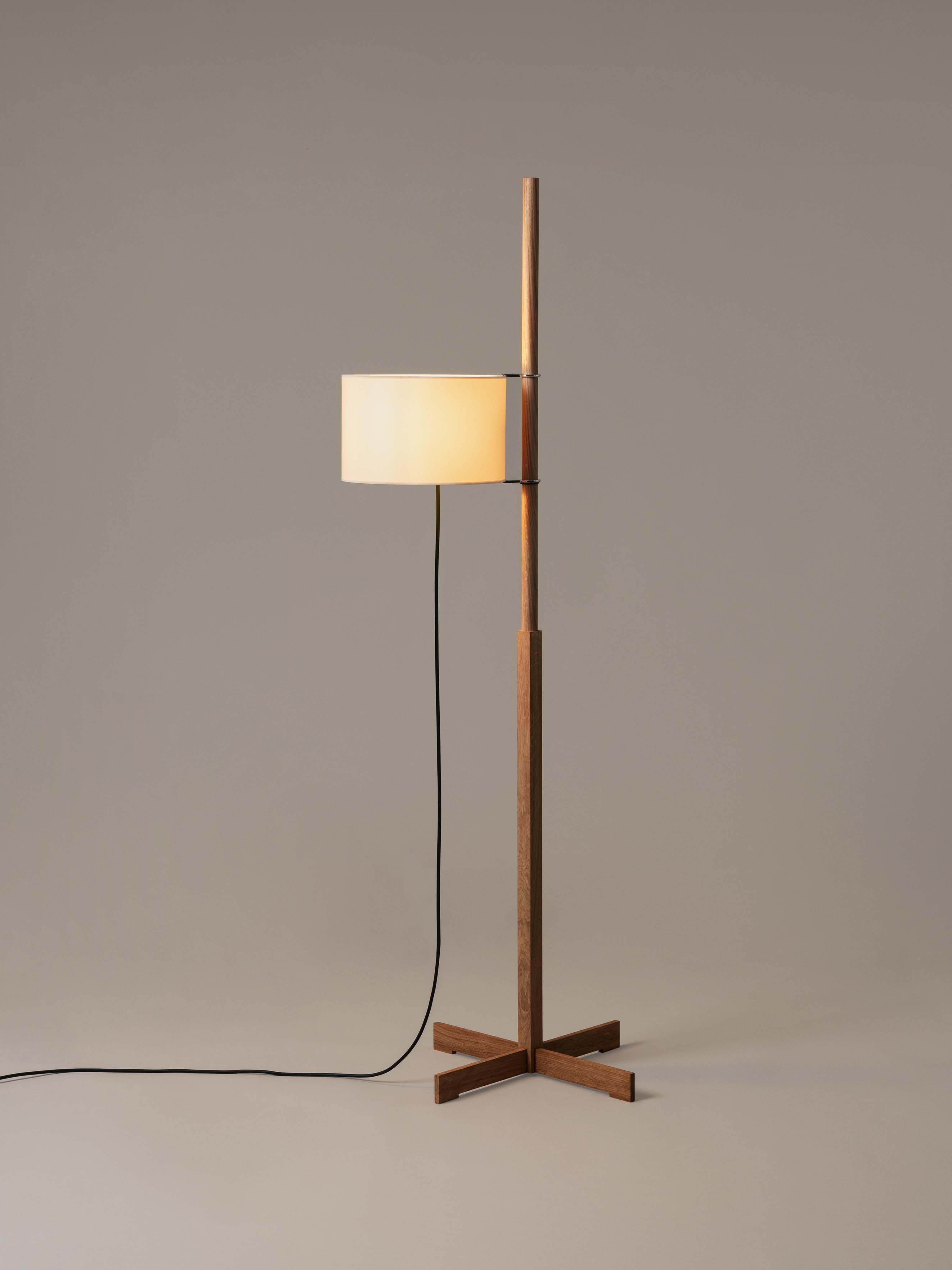 Modern Beige and Oak Tmm Floor Lamp by Miguel Milá For Sale