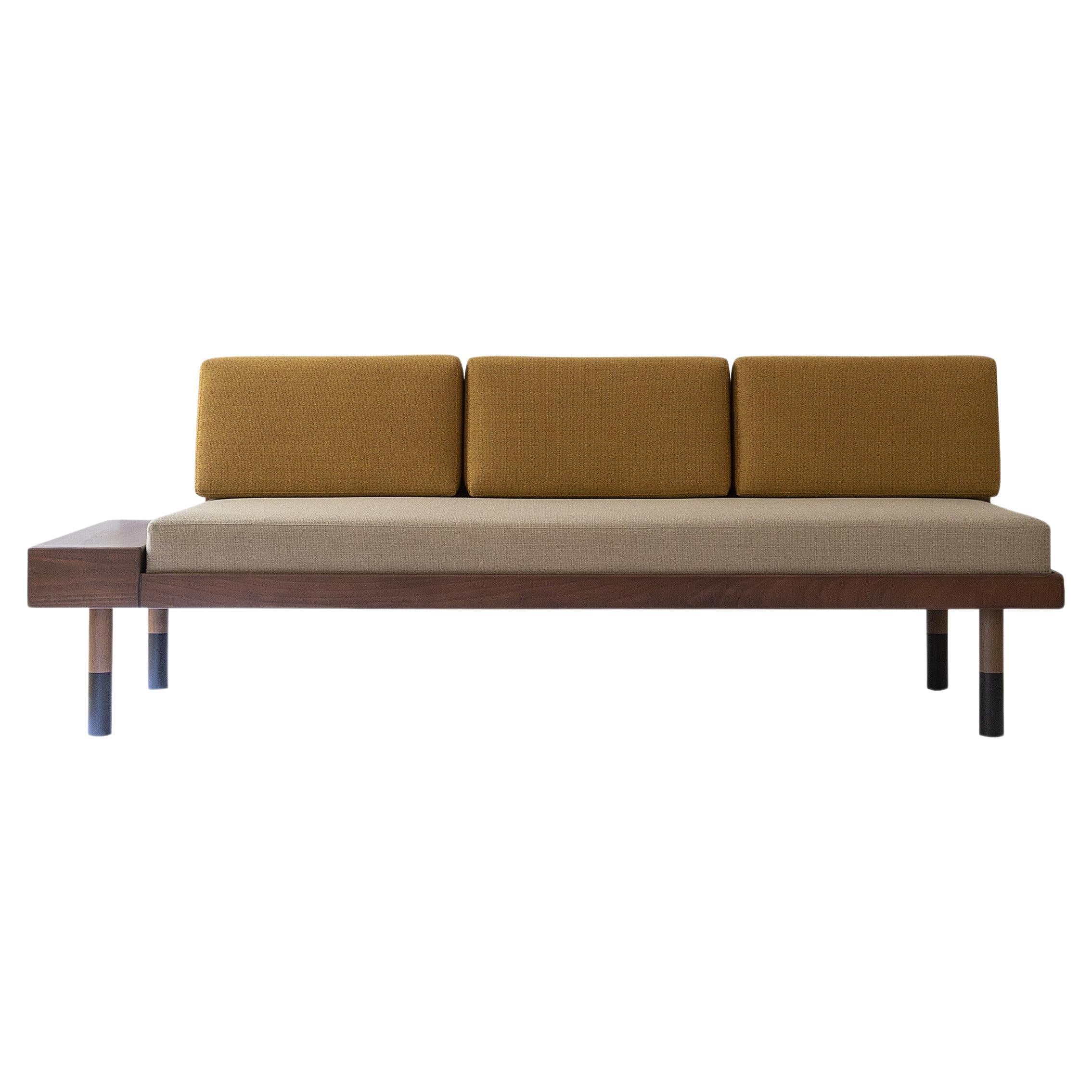 Beige and Ochre Mid Sofa by Kann Design For Sale