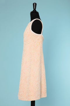 Beige and pale pink beaded cocktail dress Bergdorf Goodman On the Plaza 1967