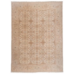 Tappeto in stile Tabriz beige e ruggine