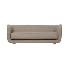 Beige and Smoked Oak Raf Simons Vidar 3 Vilhelm Sofa by Lassen