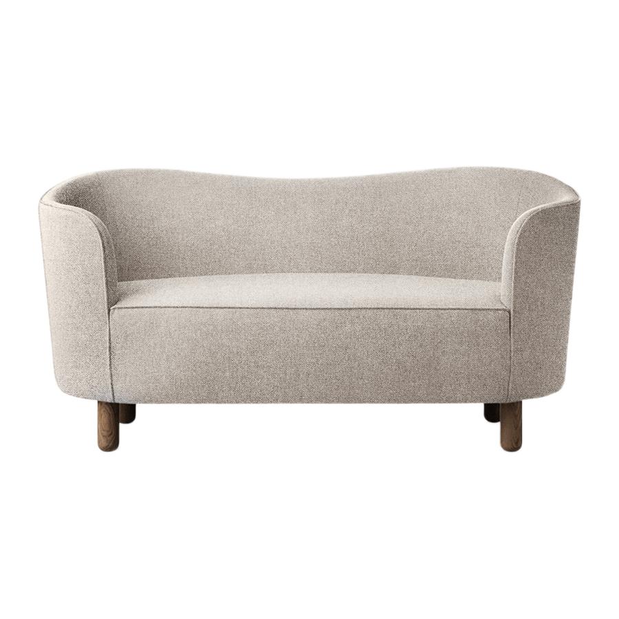 Beige and smoked oak Sahco Nara Mingle sofa by Lassen
Dimensions: W 154 x D 68 x H 74 cm 
Materials: textile, oak.

The Mingle sofa was designed in 1935 by architect Flemming Lassen (1902-1984) and was presented at The Copenhagen Cabinetmakers’