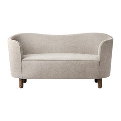 Beige and Smoked Oak Sahco Nara Mingle Sofa by Lassen