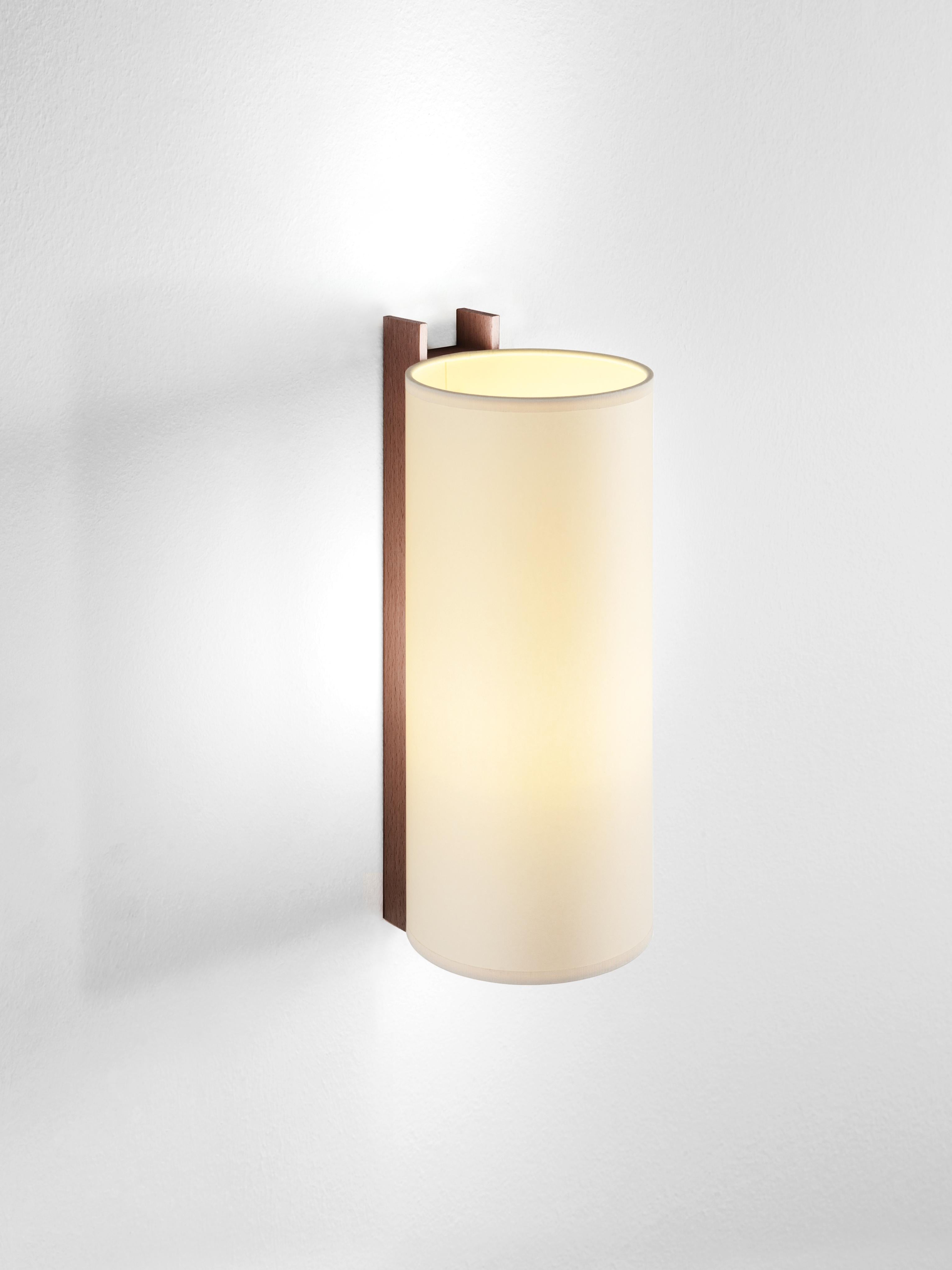 Modern Beige and Walnut TMM Largo Wall Lamp by Miguel Milá For Sale