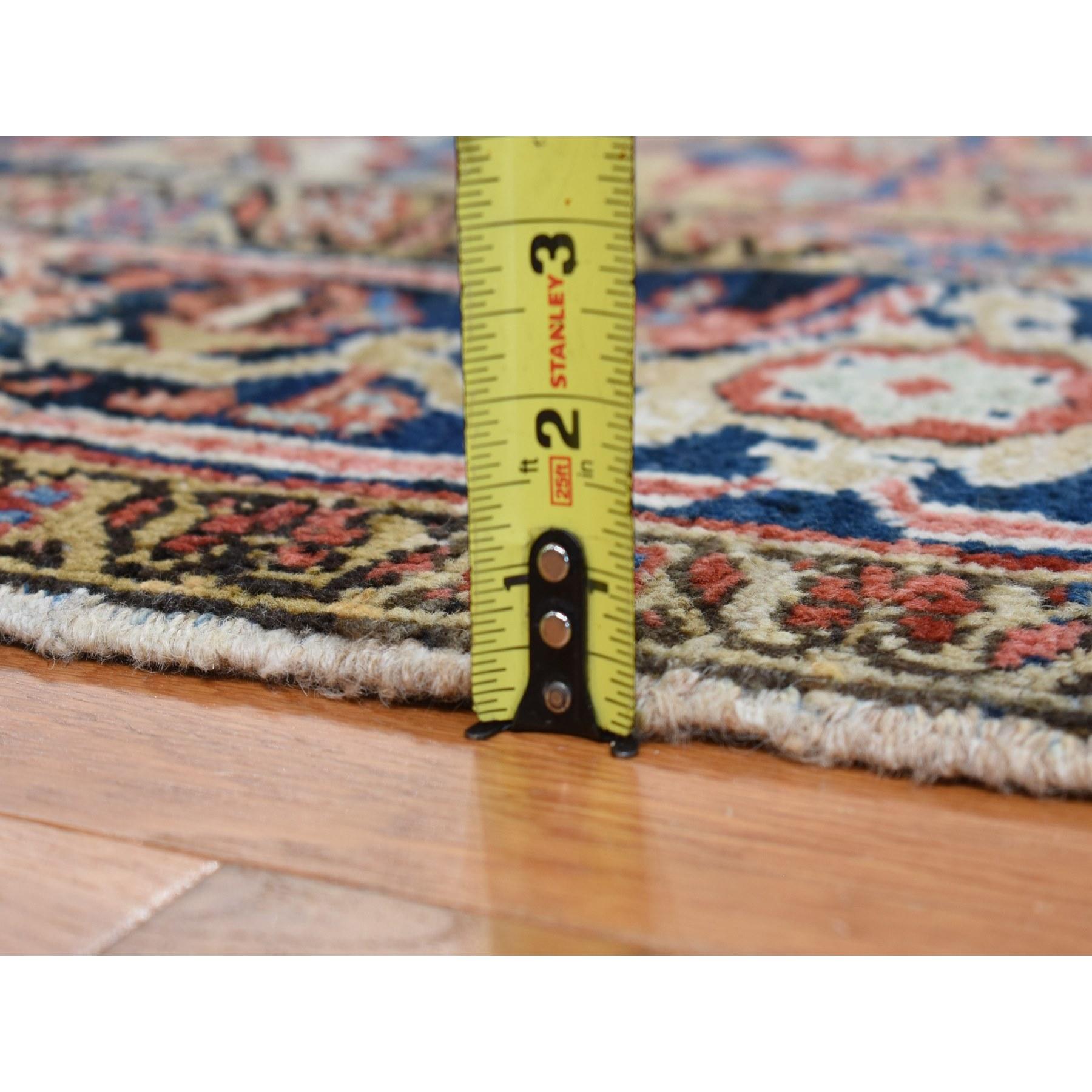 Beige Antiker persischer Heriz All Over Design reiner Wollteppich handgeknüpft sauberer Teppich im Angebot 3