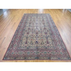 Beige, Antique Turkish Sivas, Mint Condition, Clean, Hand Knotted, Pure Wool Rug