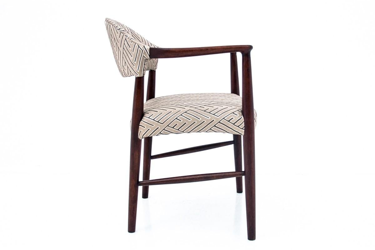 Beigefarbener Sessel, dänisches Design, 1960er Jahre (Samt) im Angebot