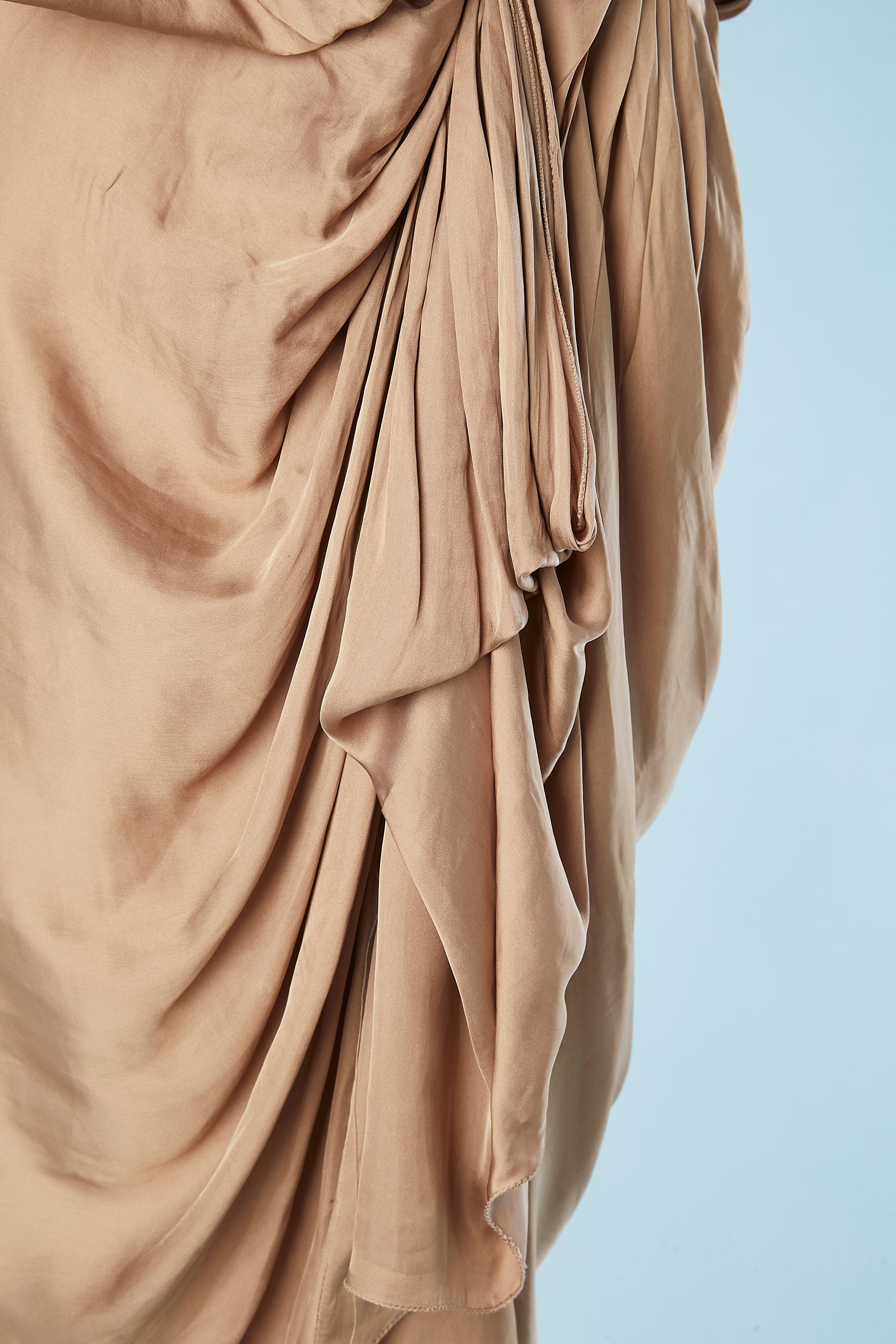 asymmetrical drape dress