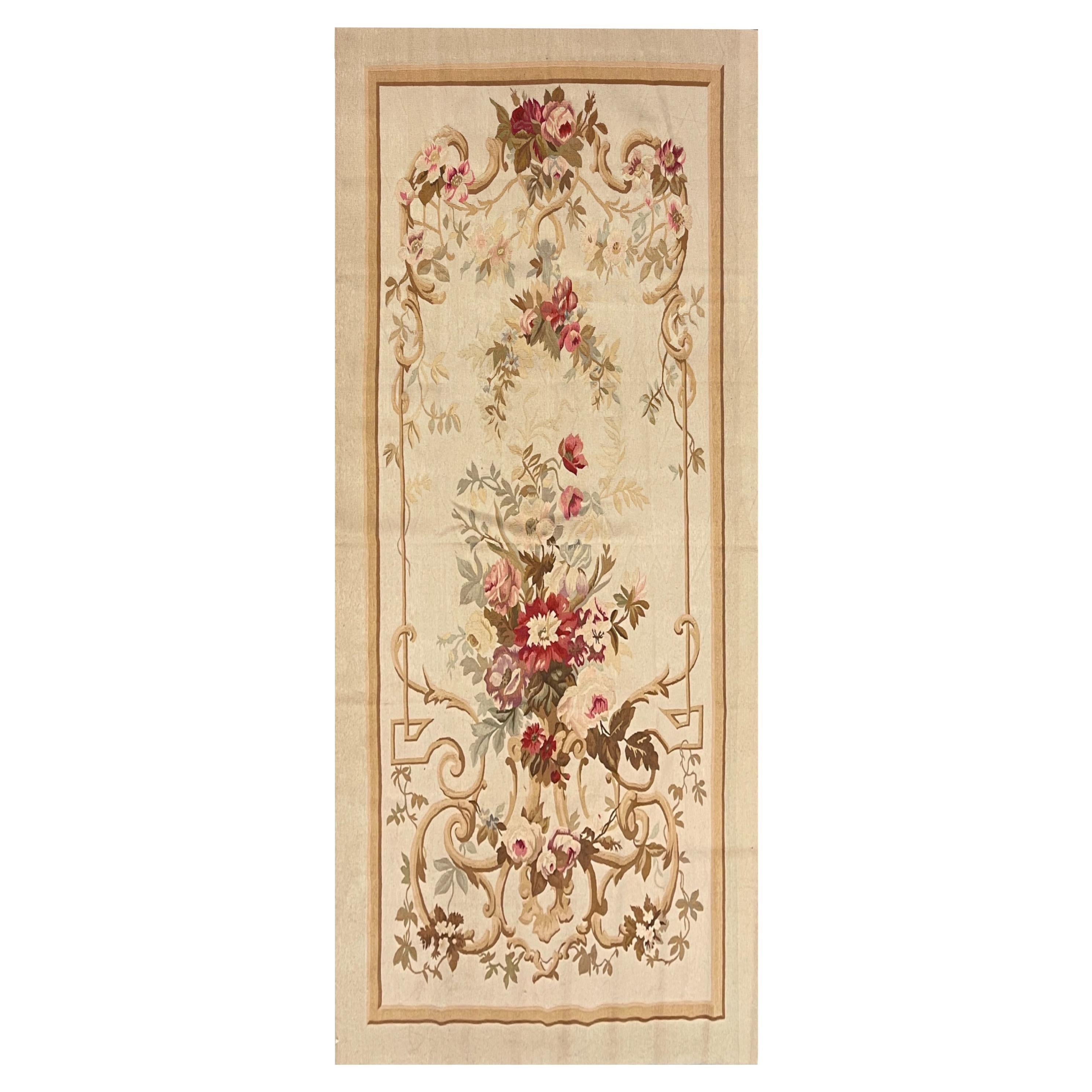 Alfombra Corredor Aubusson Beige Alfombras Florales Salón Magnífica Alfombra Decoración Hogar
