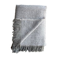 Beige Belgian Linen and Wool Throw