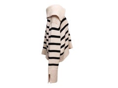 Beige & Black Khaite Striped Cashmere Rugby Sweater Size US XS