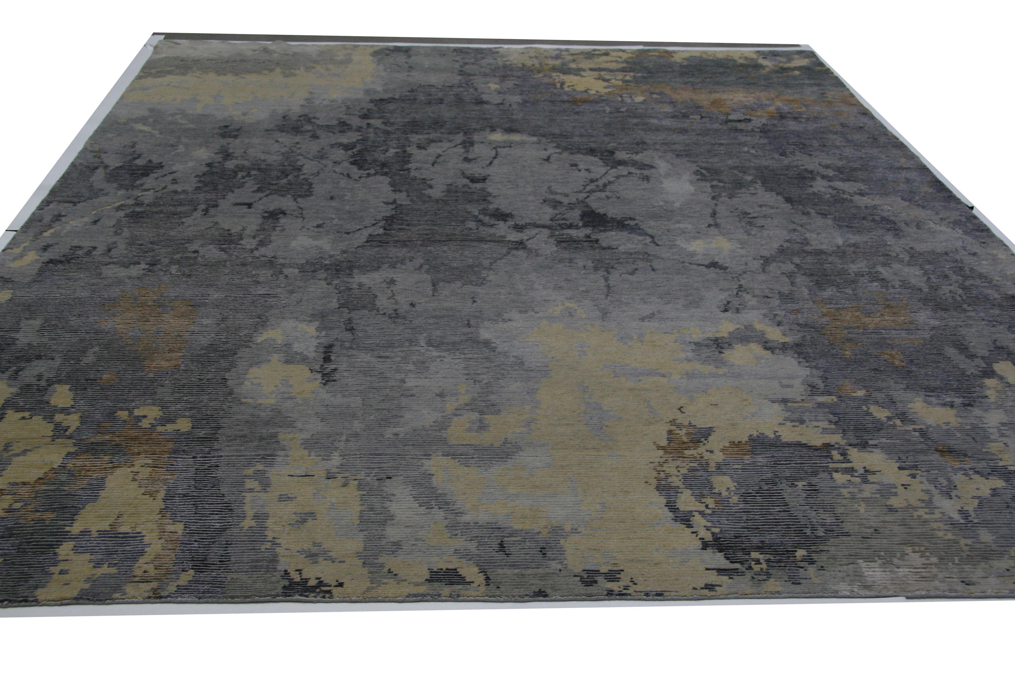 Beige Blue And Yellow Abstract Area Rug For Sale At 1stdibs