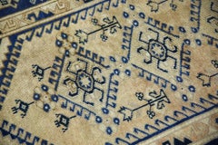 Beige & Blue Vintage Turkish Rug 3'11" x 6'