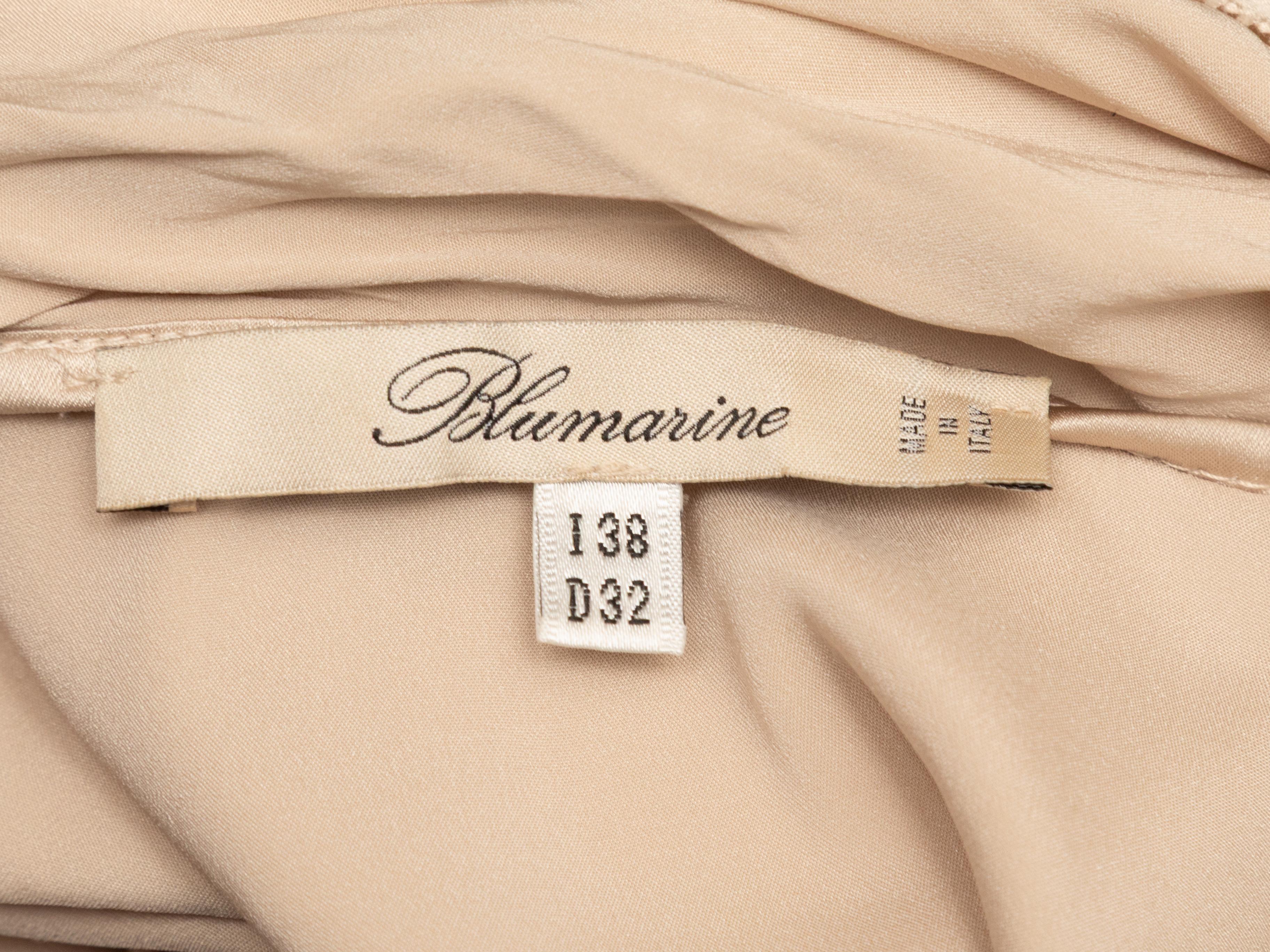 De las mujeres Blusa con lazo de seda beige Blumarine Talla IT 38 en venta