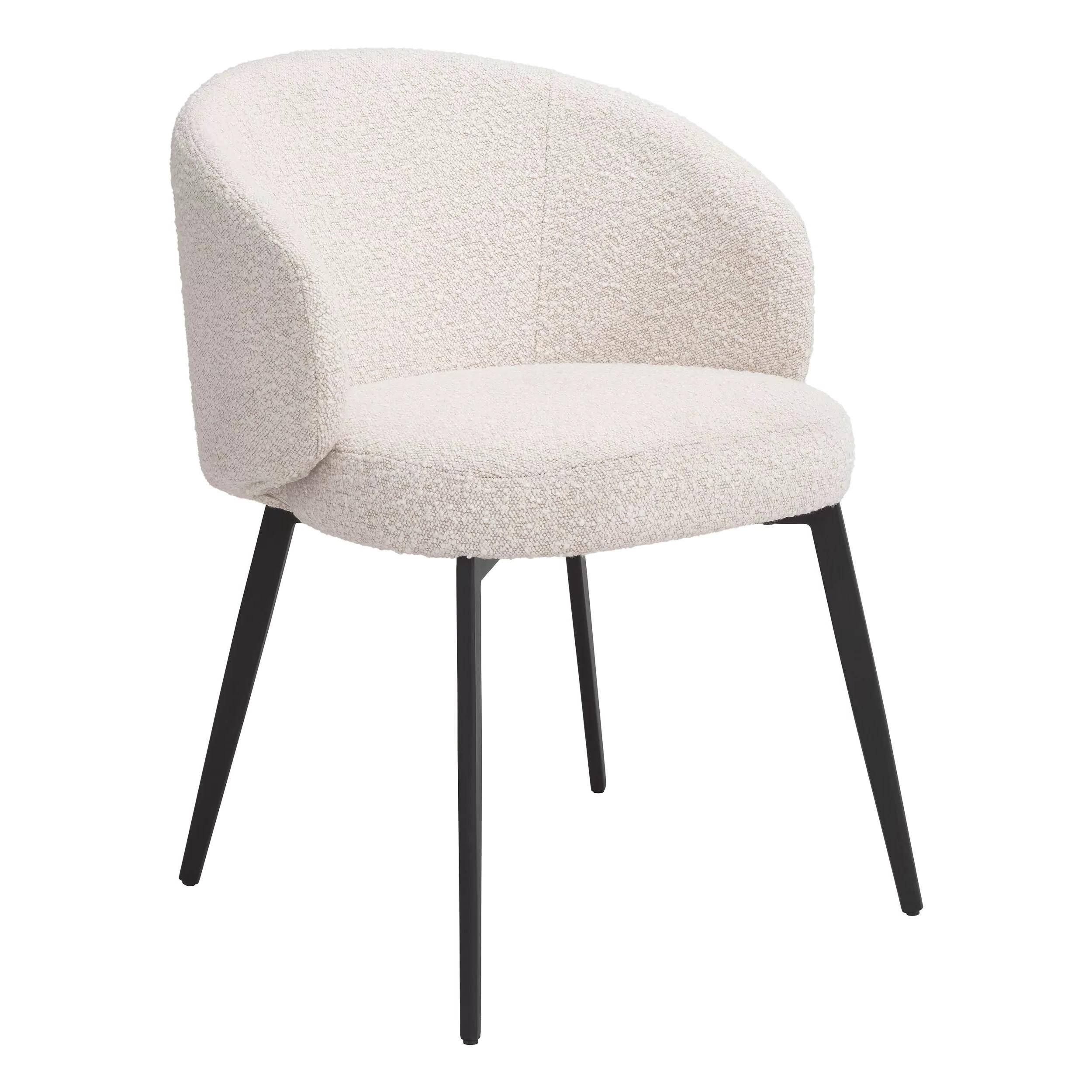black and beige dining chairs