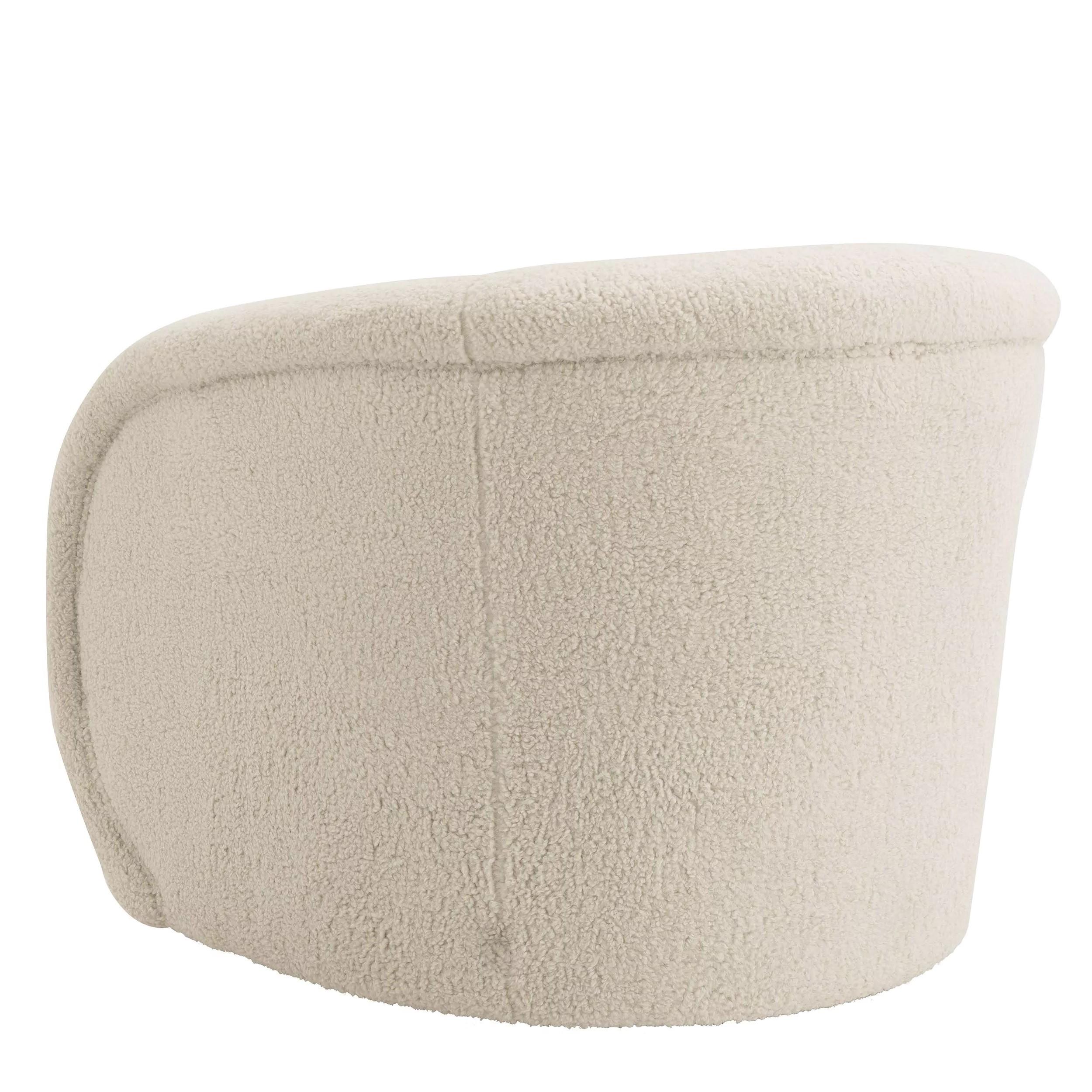 beige boucle chair