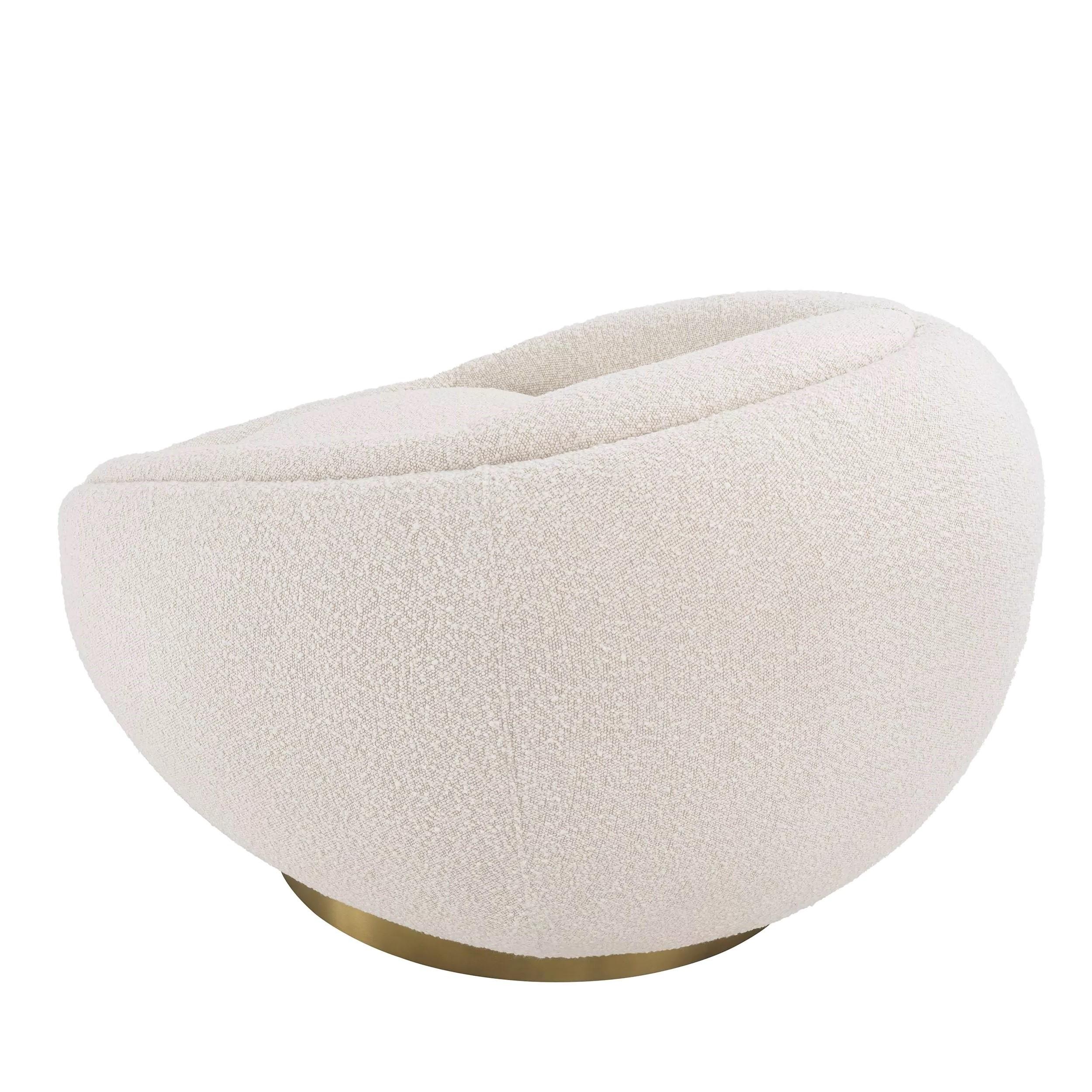 beige boucle chair