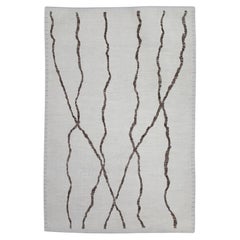 Alfombra de Lana Estilo Marroquí Moderna Siglo XXI Beige y Marrón 8'9" X 12'9