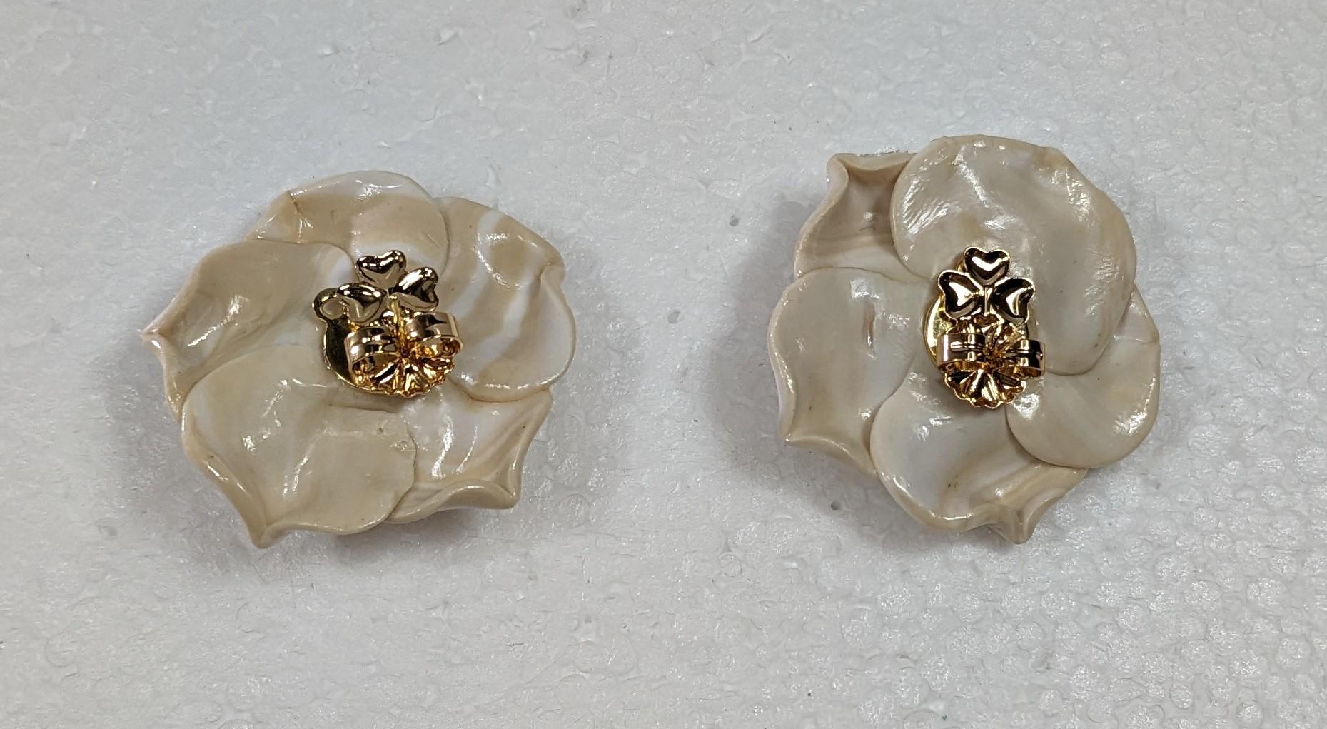 antique ivory earrings