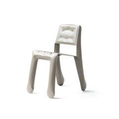 Chaise sculpturale 0,5 en acier au carbone beige Chippensteel de Zieta