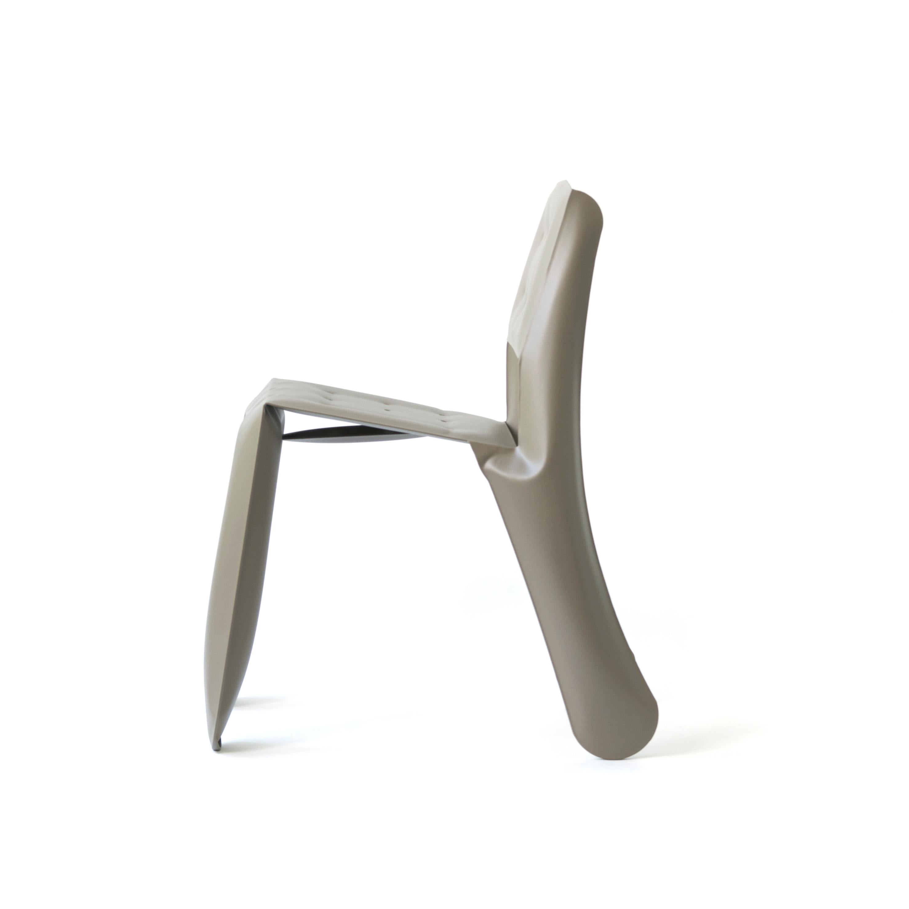 Polish Beige Carbon Steel Chippensteel 0.5 Sculptural Chair by Zieta For Sale
