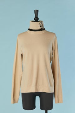 Beige cashmere turtle neck sweater Chanel