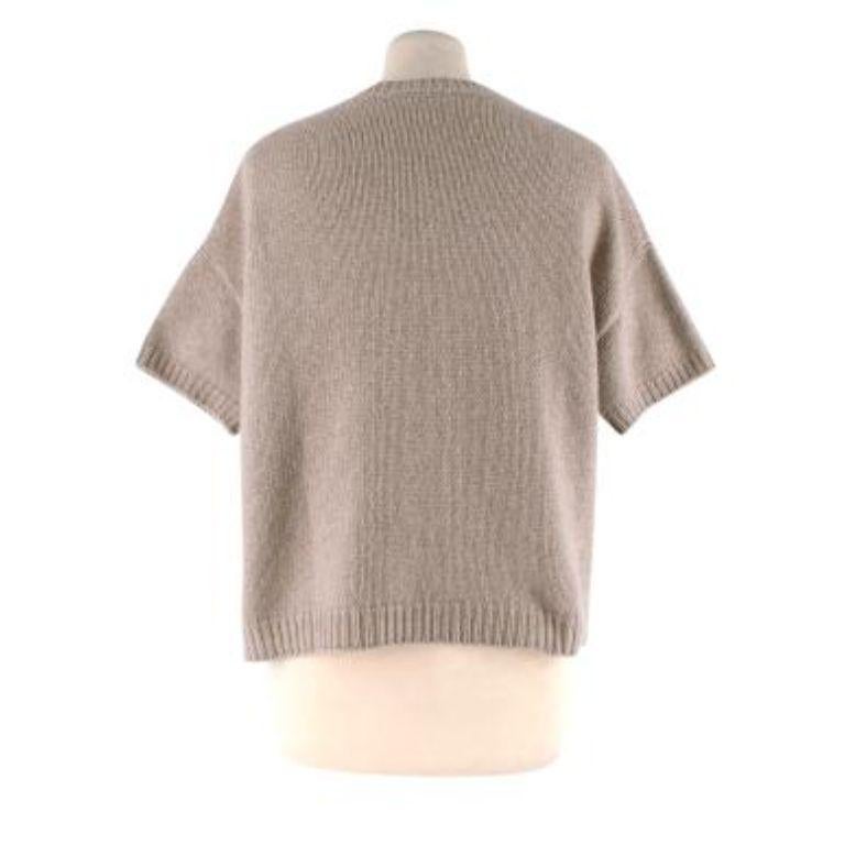 Beige Cashmere Urban Legends Knitted Top In Good Condition For Sale In London, GB