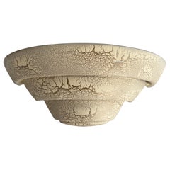 Beige Ceramic Arc-shaped Single Wall Lamp by Pan Leucten, 1960s, Germany