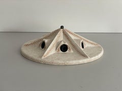 Lampada da soffitto in ceramica beige di Pan Leuchten, anni '70, Germania