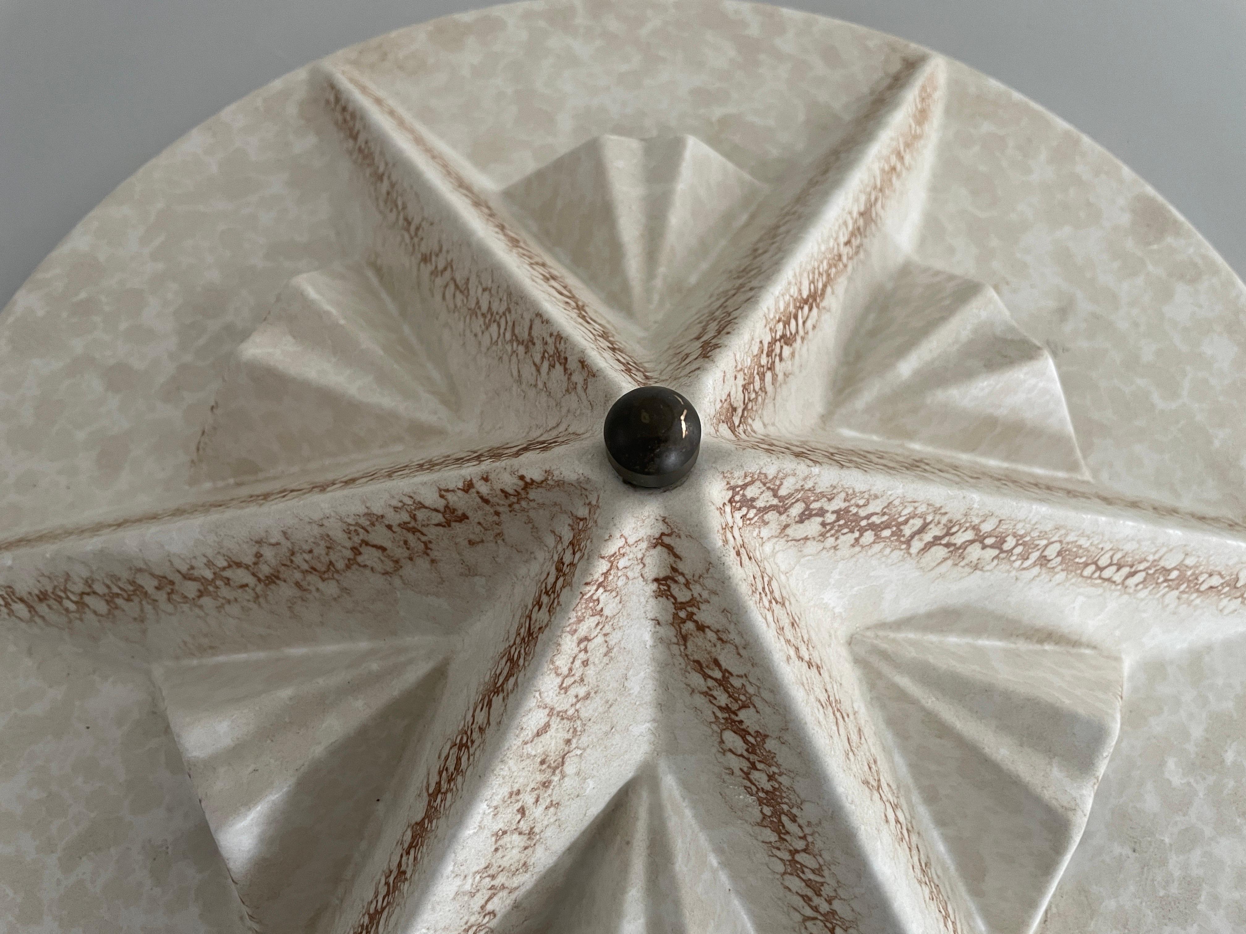 Céramique Plafonnier en céramique beige de Pan Leuchten, 1970, Allemagne en vente