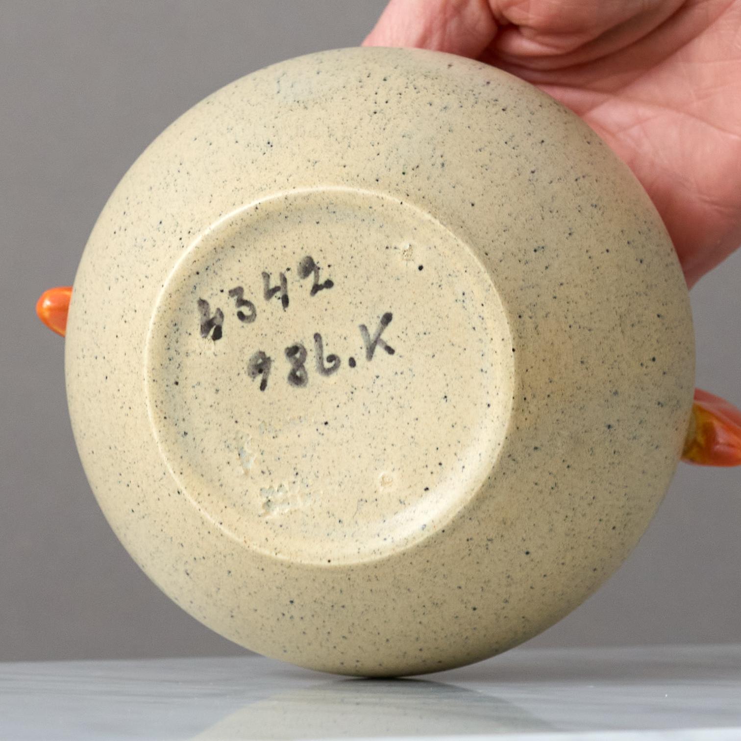 Ceramica Vaso in ceramica beige di Eva Jancke Bjork per Bo Fajans, Svezia, anni '40 in vendita