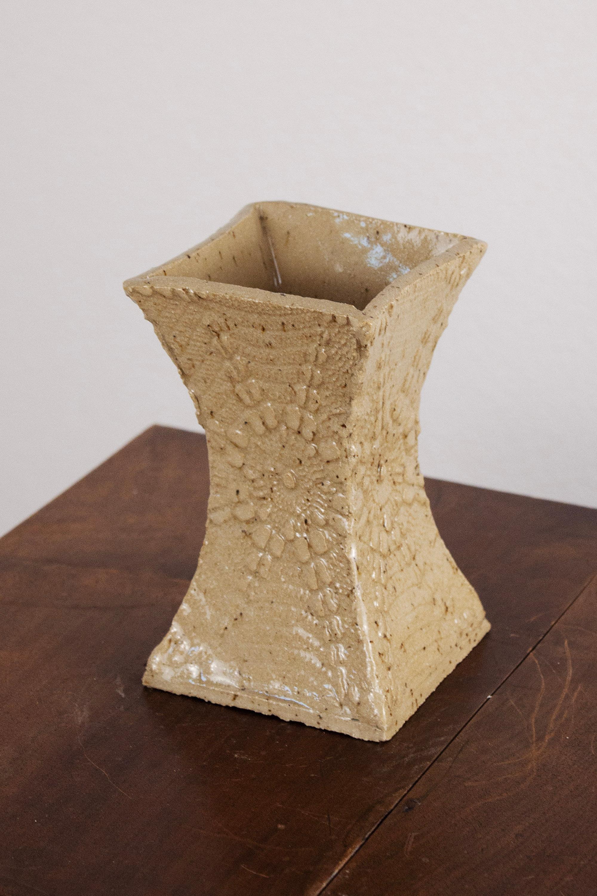 Vaso in ceramica beige, Francia, fine XX secolo in vendita 2