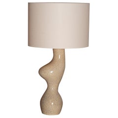 Venuso-Tischlampe aus Keramik in Beige von Simone & Marcel