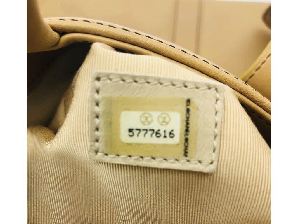 Beige Chanel Large Tote Bag For Sale 6