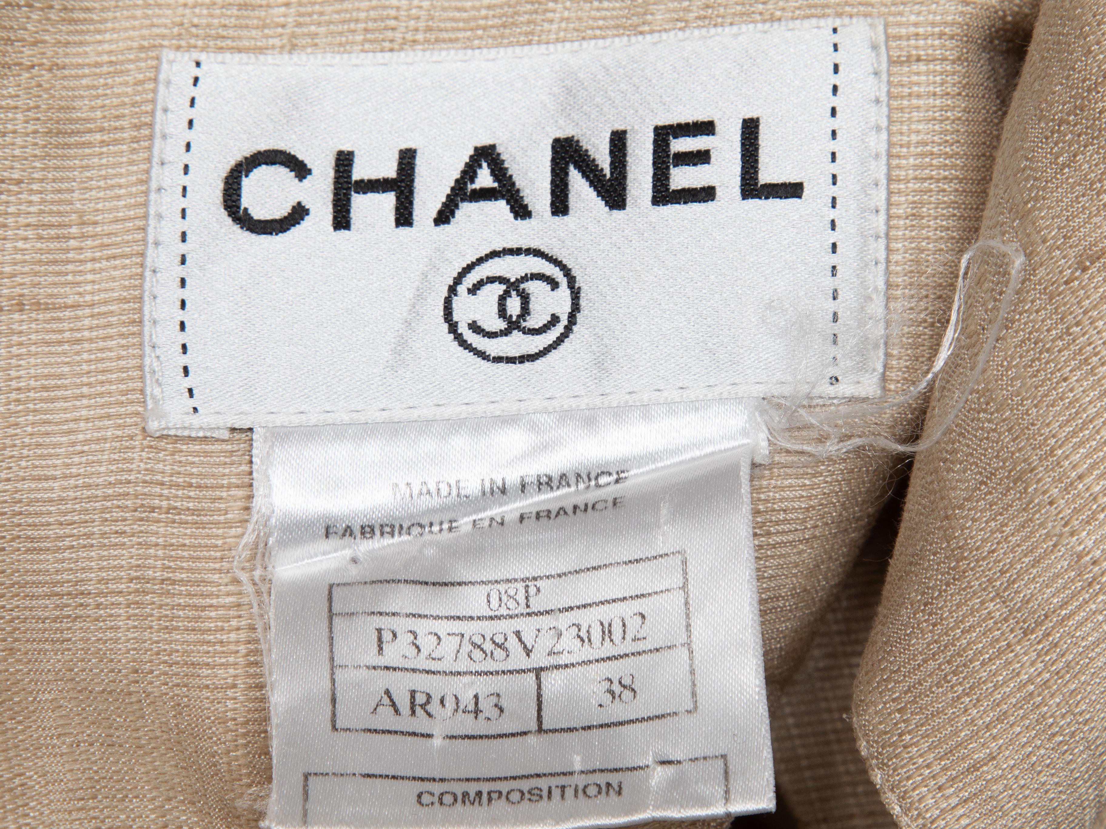 Beige Chanel Sleeveless Linen Dress 1